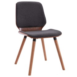 Chaises à manger lot de 2 gris tissu 