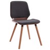 Chaises à manger lot de 2 gris tissu 
