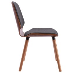 Chaises à manger lot de 2 gris tissu 