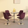 Chaises pivotantes à manger lot de 4 violet tissu 
