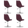 Chaises pivotantes à manger lot de 4 violet tissu 