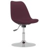 Chaises pivotantes à manger lot de 4 violet tissu 