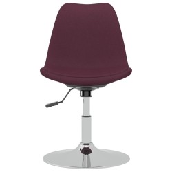 Chaises pivotantes à manger lot de 4 violet tissu 