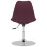 Chaises pivotantes à manger lot de 4 violet tissu 