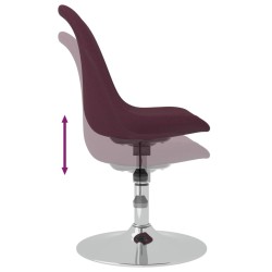 Chaises pivotantes à manger lot de 4 violet tissu 