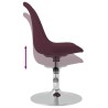 Chaises pivotantes à manger lot de 4 violet tissu 