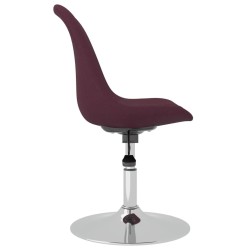 Chaises pivotantes à manger lot de 4 violet tissu 
