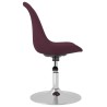 Chaises pivotantes à manger lot de 4 violet tissu 