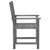 Chaises de jardin et coussins lot de 4 Gris Bois acacia massif 