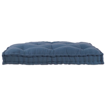 Coussin de canapé sur paletteen tissu bleu 