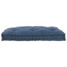 Coussin de canapé sur paletteen tissu bleu 