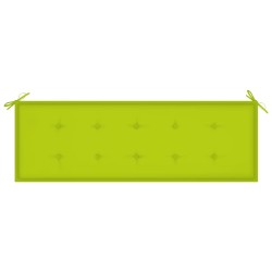 Banc de jardin empilable et coussin 159 cm Bois de teck massif 