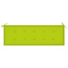 Banc de jardin empilable et coussin 159 cm Bois de teck massif 