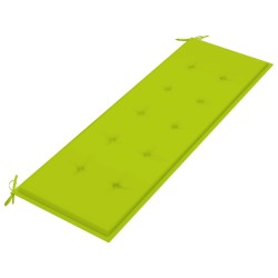 Banc de jardin empilable et coussin 159 cm Bois de teck massif 