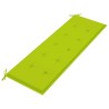 Banc de jardin empilable et coussin 159 cm Bois de teck massif 
