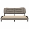 Cadre de lit avec LED sans matelas taupe 180x200 cm tissu 