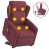 Fauteuil inclinable de massage Rouge bordeaux Tissu 