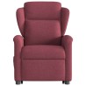 Fauteuil inclinable de massage Rouge bordeaux Tissu 