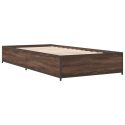 Cadre de lit sans matelas chêne marron 100x200 cm 