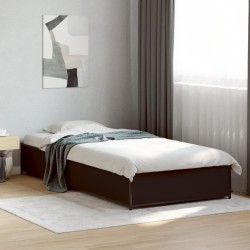Cadre de lit sans matelas noir 100x200 cm 