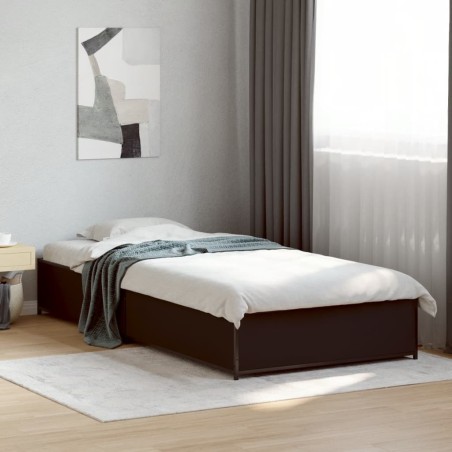 Cadre de lit sans matelas noir 100x200 cm 