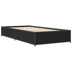 Cadre de lit sans matelas noir 100x200 cm 