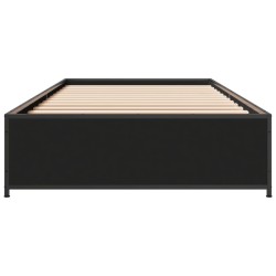 Cadre de lit sans matelas noir 100x200 cm 