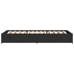 Cadre de lit sans matelas noir 100x200 cm 