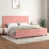 Cadre de lit sans matelas rose 200x200 cm velours 