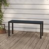 Banc de jardin 110 cm acier et WPC noir 