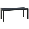 Banc de jardin 110 cm acier et WPC noir 