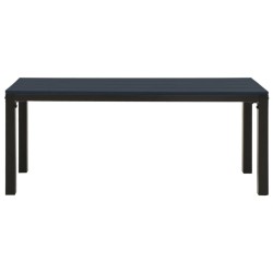 Banc de jardin 110 cm acier et WPC noir 