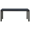Banc de jardin 110 cm acier et WPC noir 