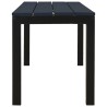 Banc de jardin 110 cm acier et WPC noir 