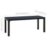 Banc de jardin 110 cm acier et WPC noir 