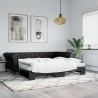 Lit de jour avec gigogne sans matelas noir 90x200 cm 