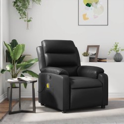 Fauteuil de massage inclinable Noir Similicuir 