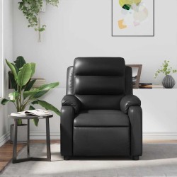 Fauteuil de massage inclinable Noir Similicuir 