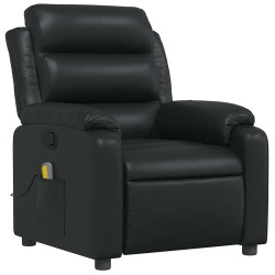 Fauteuil de massage inclinable Noir Similicuir 