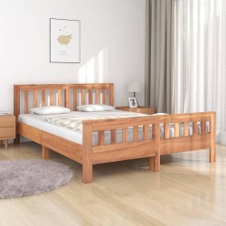 Cadre de lit Bois de teck massif 140x200 cm 