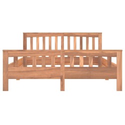 Cadre de lit Bois de teck massif 140x200 cm 