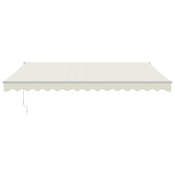 Auvent rétractable crème 4x3 m tissu et aluminium 