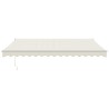 Auvent rétractable crème 4x3 m tissu et aluminium 