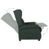 Fauteuil inclinable Vert foncé Tissu 