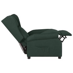 Fauteuil inclinable Vert foncé Tissu 