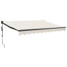 Auvent rétractable automatique crème 3,5x2,5 m 