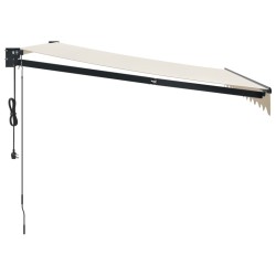 Auvent rétractable automatique crème 3,5x2,5 m 