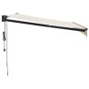 Auvent rétractable automatique crème 3,5x2,5 m 