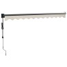 Auvent rétractable automatique crème 3,5x2,5 m 