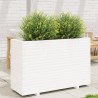 Jardinière blanc 110x40x72,5 cm bois de pin massif 